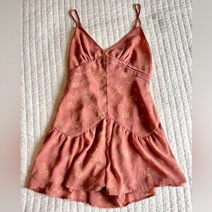 Forever 21 Dusty Rose Floral Mini Romper